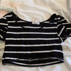 Black and white crop top